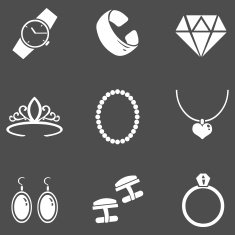 Vector Set of Jewellery Icons N6