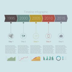 Retro Timeline Infographic Vector design N2