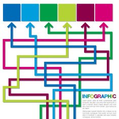 Bright infographic arrows in vector format N20