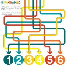 Bright infographic arrows in vector format N22