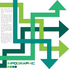 Bright infographic arrows in vector format N26