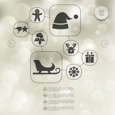 Christmas infographic with unfocused background N199