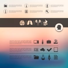 medicine infographic with unfocused background N83