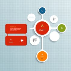 Minimal Infographics elements design Abstract circles and squares infographics N6