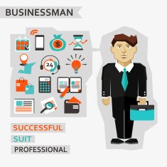 Flat design Businessman
