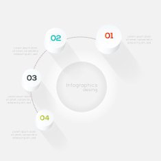 Abstract business info graphics template with icons N114