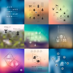Christmas infographic with unfocused background N204