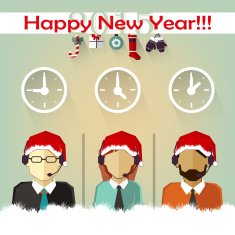 Christmas wishes of business people from different countries