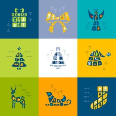 Christmas flat infographic N113