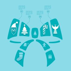 Christmas flat infographic N115