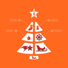 Christmas flat infographic N118