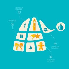 Christmas flat infographic N119