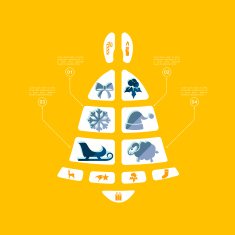 Christmas flat infographic N120
