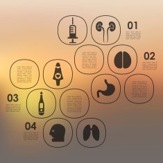 medicine infographic with unfocused background N88