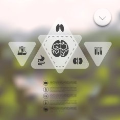 medicine infographic with unfocused background N89