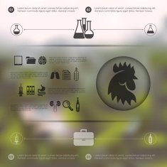 veterinary infographic with unfocused background N89