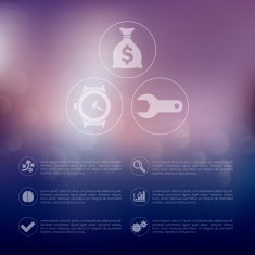 business infographic with unfocused background N237