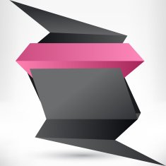 Blank empty speech bubble Origami banner background N23