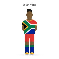 South Africa football player Soccer uniform N2