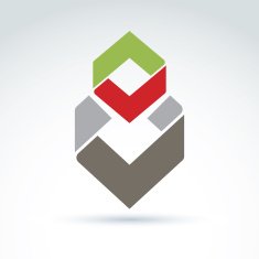 Bright composite corporate geometric element N2