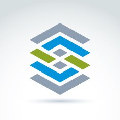 Geometric abstract icon symbol vector graphic design N8