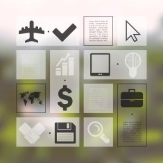 business infographic with unfocused background N239