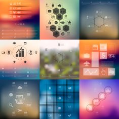 business infographic with unfocused background N241