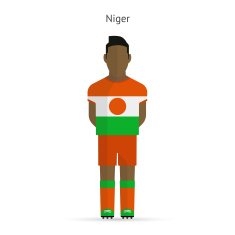Niger football player Soccer uniform N2