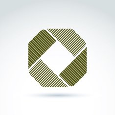 Geometric abstract symbol vector graphic design element icon N11