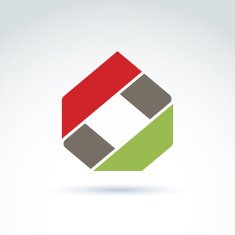 Bright composite corporate geometric element N3