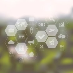 business infographic with unfocused background N245