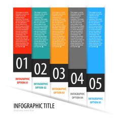 Infographics options banner steps set with icons N4