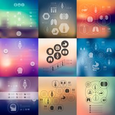 medicine infographic with unfocused background N101