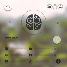 medicine infographic with unfocused background N104