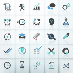 Set of 25 modern bussiness icons Vector N4