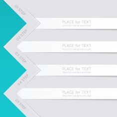 Vector colorful text box with steps trendy colors N6