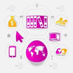 business sticker infographic N99