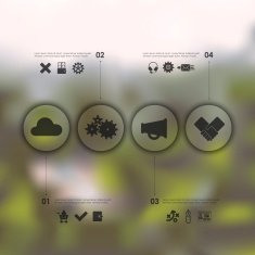business infographic with unfocused background N256