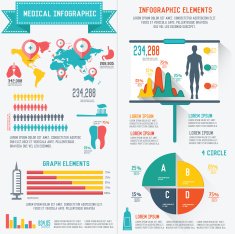 Medical info graphic design on white background clean vector