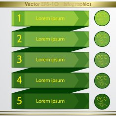 Modern vector eco green list infographics elements