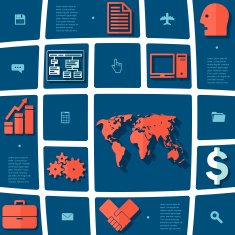 business flat infographic N142