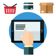 Online shopping or e-commerce concept