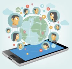 Social network on smartphone N4