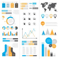 Set of travel infographic elements