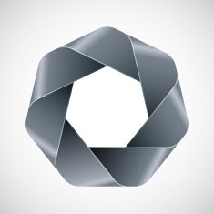 Abstract gray polygon icon