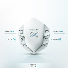 Modern infographic options template N3