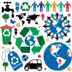environmental conservation infographic design elements