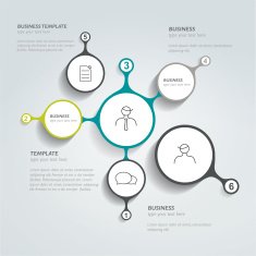 Circle infographic chart Vector template N7