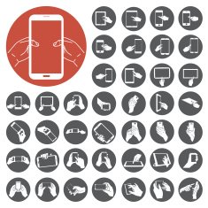Mobile phone and digital tablet using with hand touching screen N3