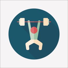 weightlifting flat icon with long shadow eps10 N26